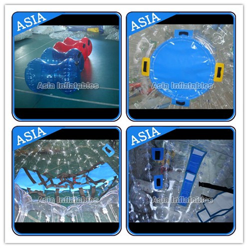 De transparante 1.0mm Bal van pvc Aqua Zorbing met Kleurenpunten voor Poolgebruik