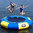 Blue and yellow Large Inflatable Water Sports , Aquapark Platinum Rebound Bouncer