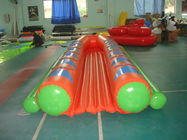 Colorful Inflatable Double Banana Boat For 12 People , Inflatable Water Games