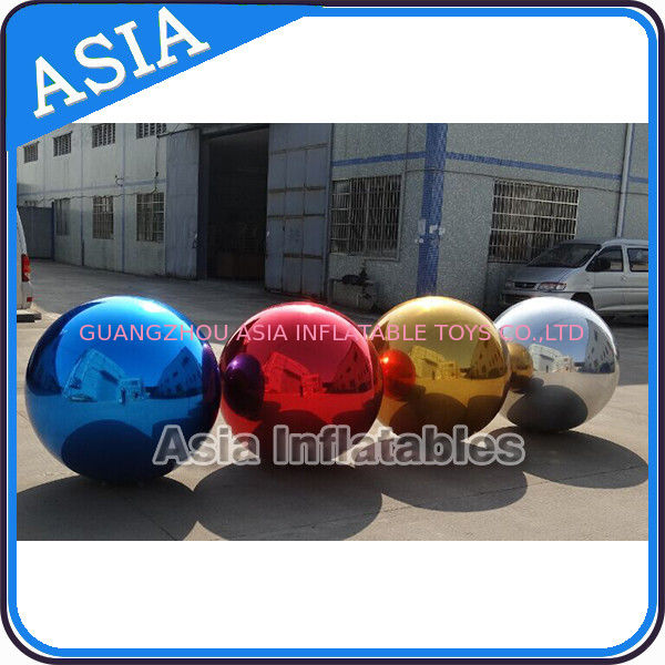 Filled Air Mirror Balloons Ball PVC , Advertising Silk  Ball