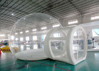 Half Transparent Inflatable Dome Tent / Bubble Tent For Lawn Camping