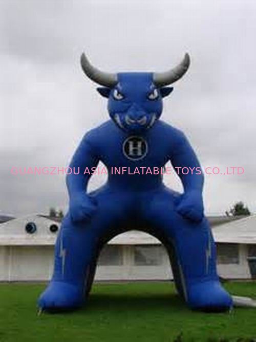 Inflatable Blue Bull Entrance, Inflatable Tunnel For Sports Event